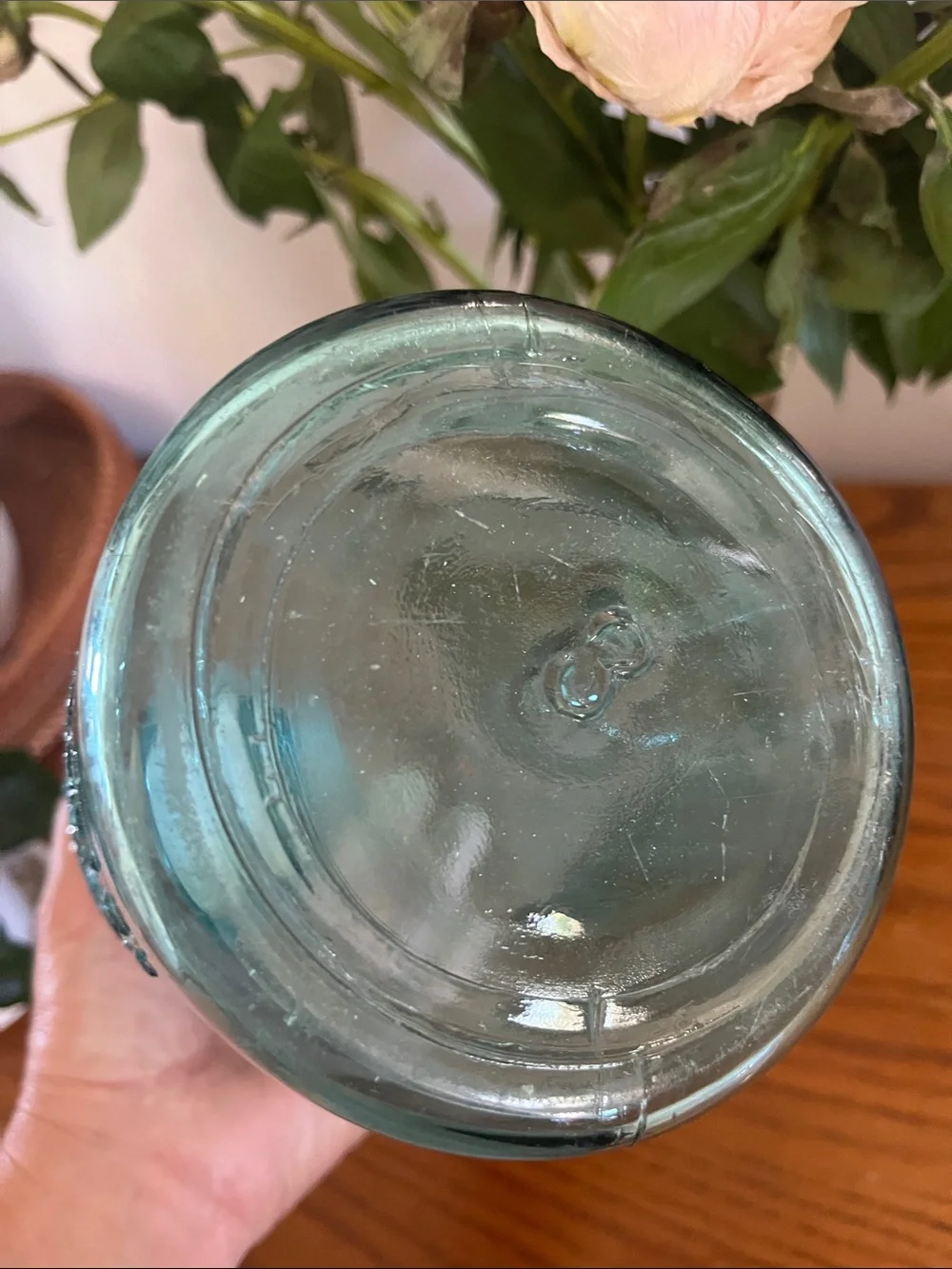 Heritage Mason Ball Aqua Glass Jar with Metal Lid 2 qt